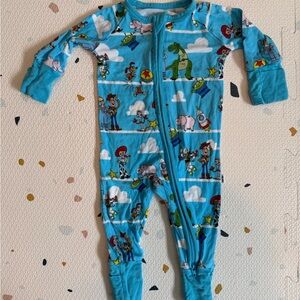 Disney Little Sleepies Blue Toy Story Character Zip Footed One-Piece
